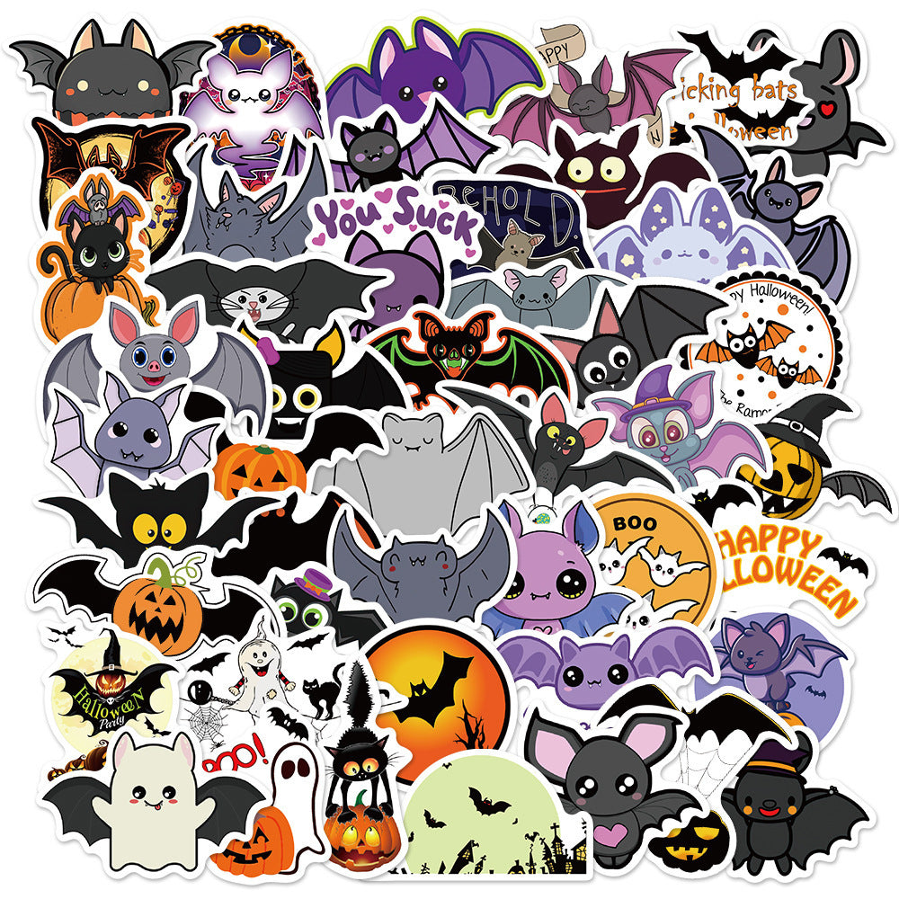 Cute Halloween bat vinyl stickers for bottles laptops notebooks and crafts