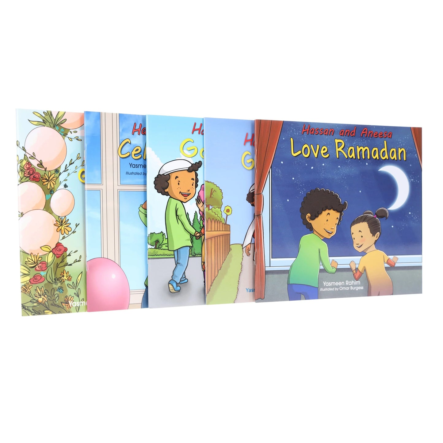 Hassan and Aneesa Children Islamic 5 Books Collection Set By Yasmeen Rahim - Ages 2-7 - Paperback