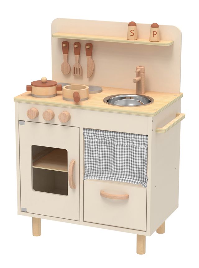 Wooden Kitchen - brown - Tooky Toy