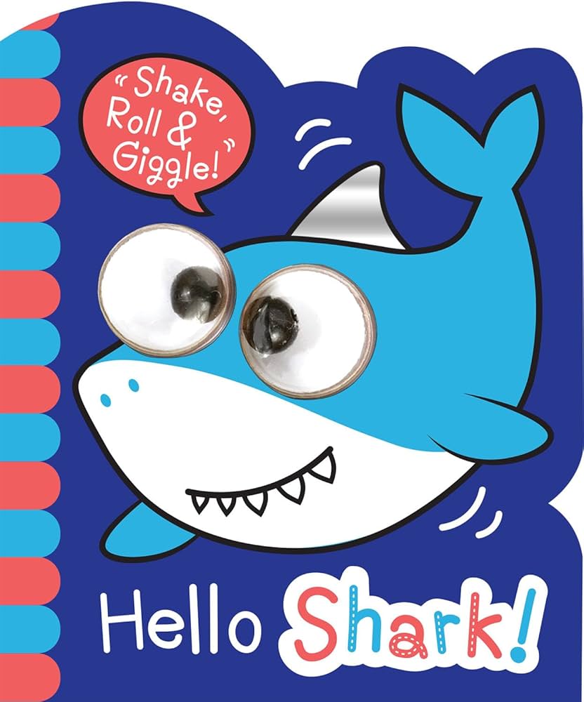 Hello Friends Wobbly Eyes Board Book | Hello Tiger, Hello Bunny & Hello Shark | Interactive Baby Board Book