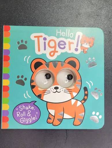 Hello Friends Wobbly Eyes Board Book | Hello Tiger, Hello Bunny & Hello Shark | Interactive Baby Board Book