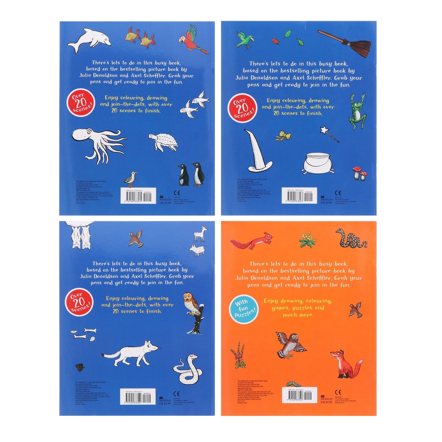 Julia Donaldson Gruffalo 4 Activity Books Collection - Ages 5-7 - Paperback