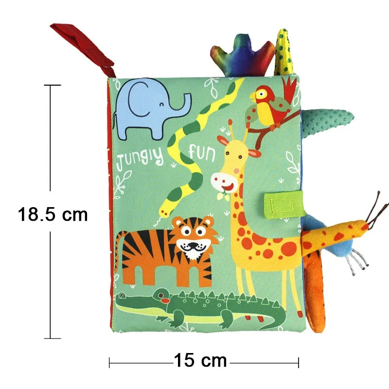 Jungly Fun Touch & Feel Sensory Cloth Book for Babies