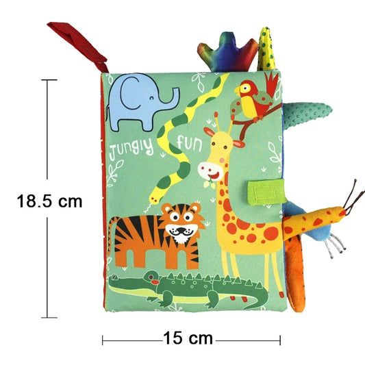 Jungly Fun Touch & Feel Sensory Cloth Book for Babies