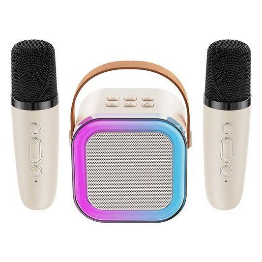 Kids Karaoke Bluetooth Speaker with Double Microphone | Voice Changing Karaoke Set
