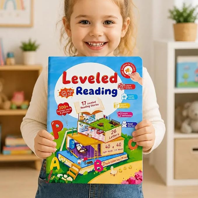 Leveled Reading Interactive Rechargeable Talking Sound Book – 17 Reading Stories
