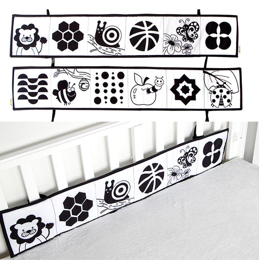 Black & White Crib Book – Lion & Friends Sensory Strip