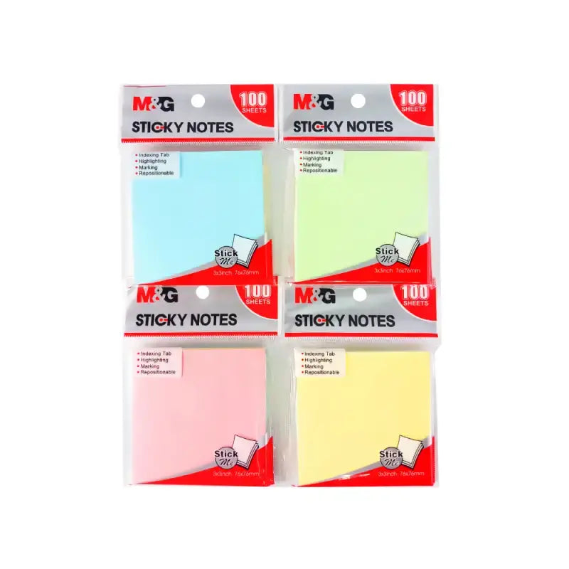 M&G-STICKY NOTES 3X3 100SHEETS COLORS (YS-93)