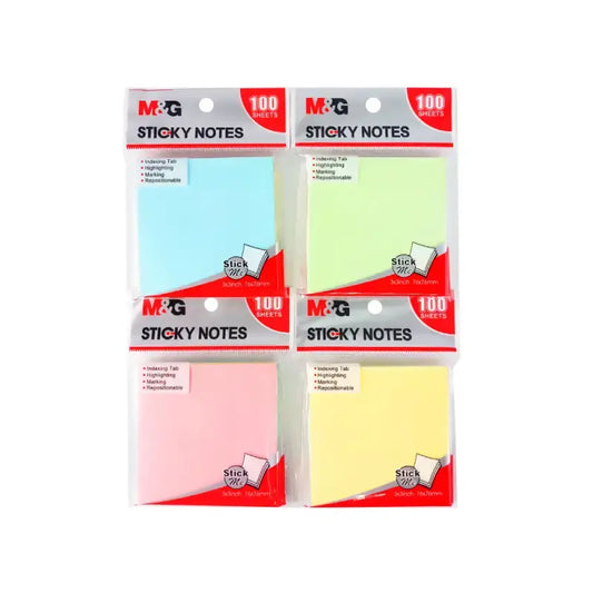 M&G-STICKY NOTES 3X3 100SHEETS COLORS (YS-93)