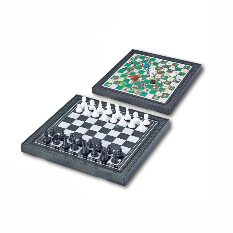 5-in-1 Magnetic Board Game Set – Chess, Ludo & More