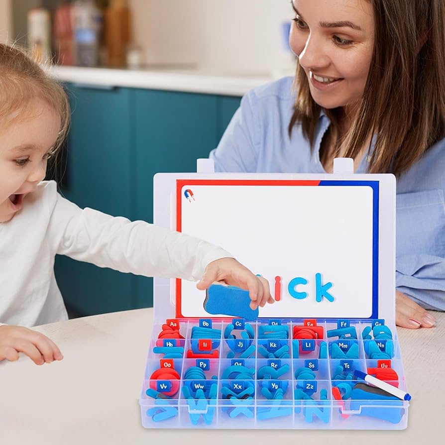 227Pcs Magnetic Letters Numbers for Kids with Dry Erase Magnetic Board & Storage Box - Magnetic Letters classroom set, Educational Refrigerator Magnets for Kids Preschool Learning & Spelling Toy Game