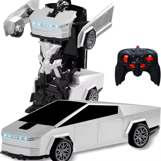 Cyber Truck Titan™ 2-in-1 Transforming RC Truck Robot – Rechargeable Remote Control Drift Car with LED Lights