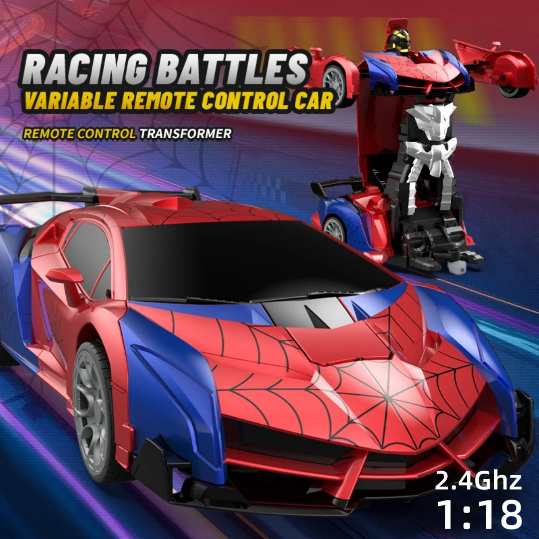 Spider Man Blaze™ 2-in-1 Transforming RC Supercar Robot – Rechargeable Remote Control Action Car