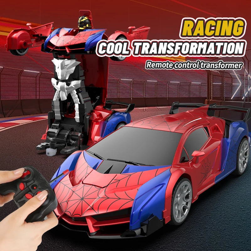 Spider Man Blaze™ 2-in-1 Transforming RC Supercar Robot – Rechargeable Remote Control Action Car