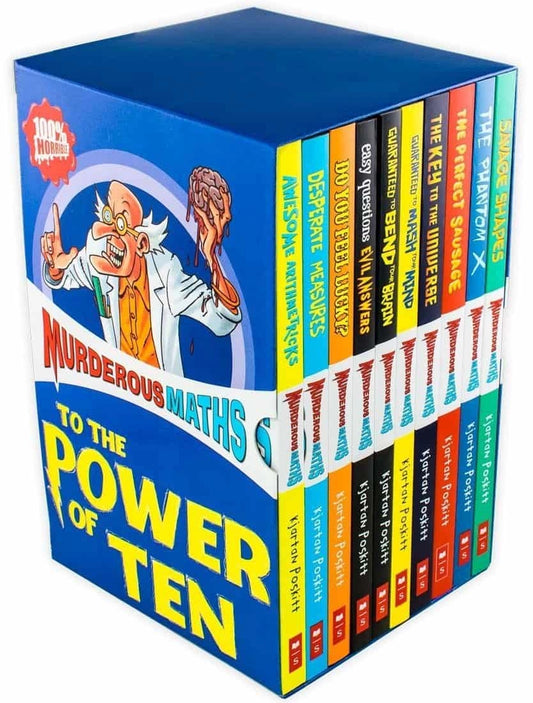 Murderous Maths Collection 10 Books Box Set by Kjartan Poskitt - Ages 8-12 - Paperback