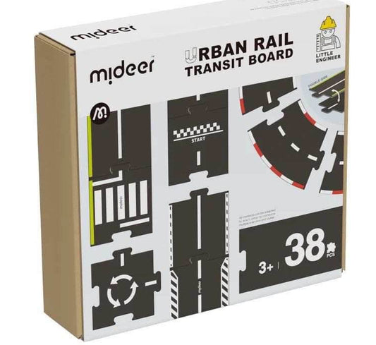 Mideer Urban Rail Transit Board – 38 Piece Road Track Set