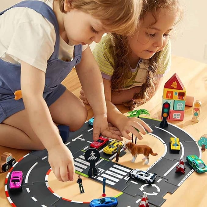 Mideer Urban Rail Transit Board – 38 Piece Road Track Set