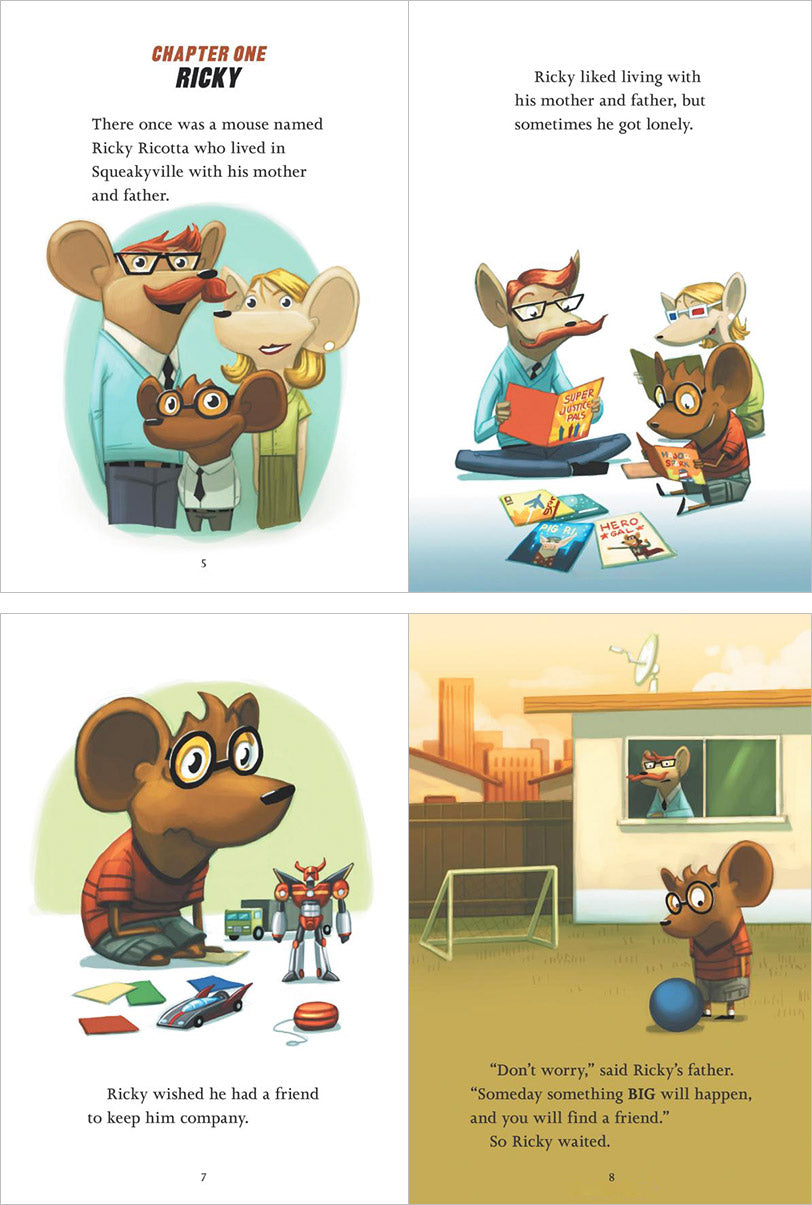 RICKY RICOTTA'S MIGHTY ROBOT BOOKS  By Dav Pilkey In Full Color