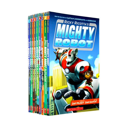 RICKY RICOTTA'S MIGHTY ROBOT BOOKS  By Dav Pilkey In Full Color