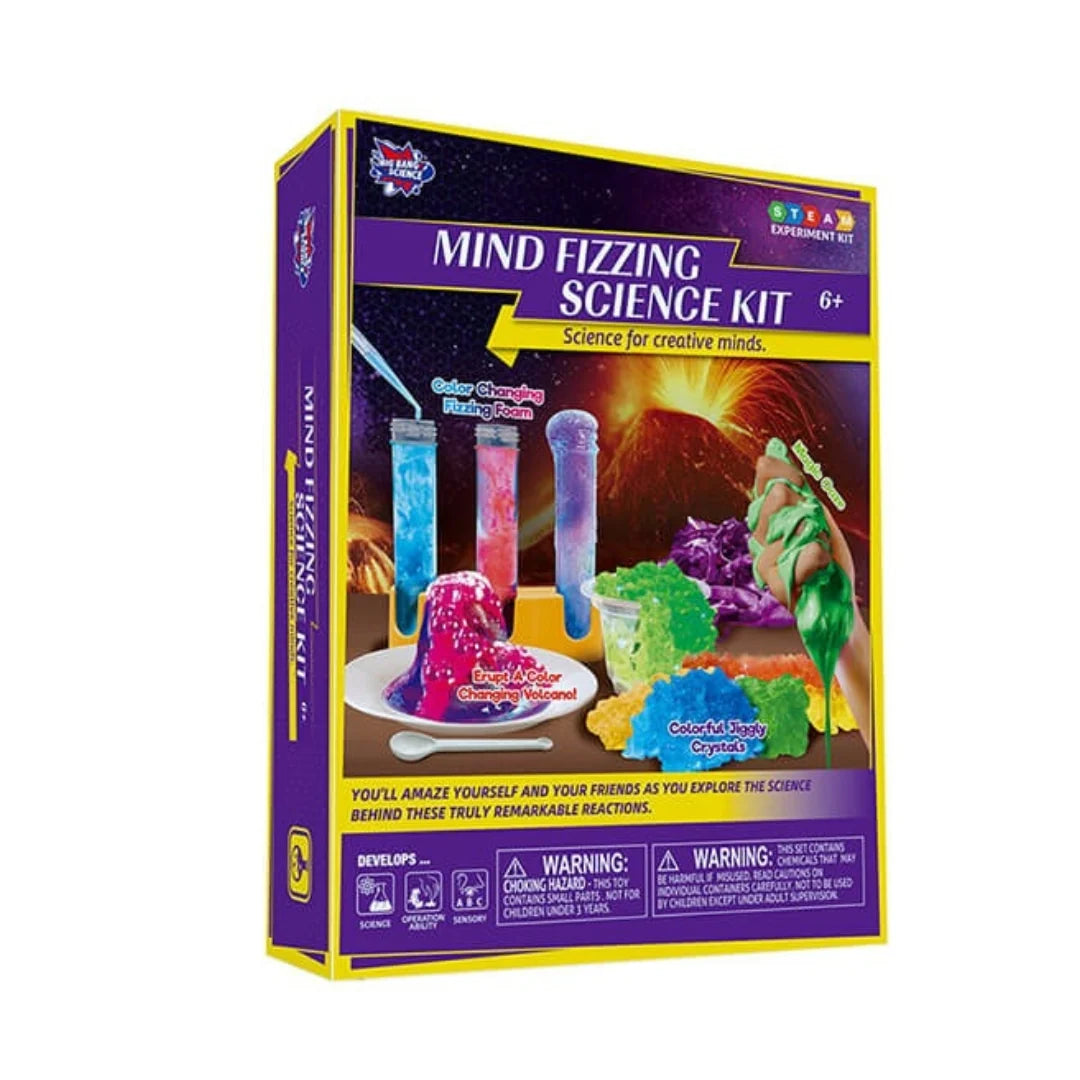 Mind Fizzing Science Kit | DIY STEM Chemistry Experiment Kit | 11 Exciting Science Activities for Kids 6+