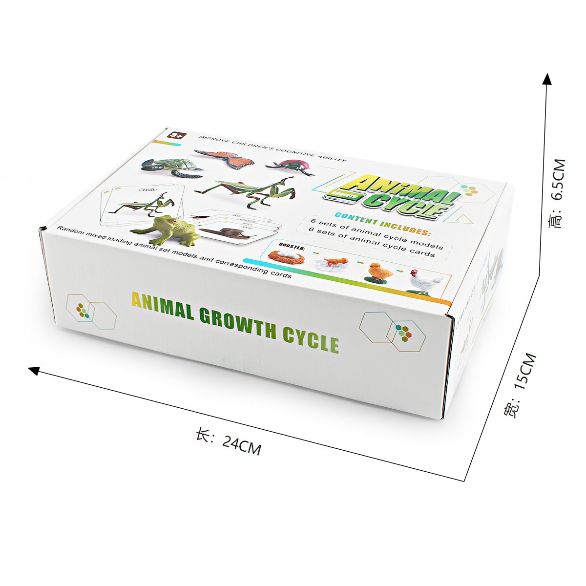 Montessori Animal Life Cycle Figurines with Cards – Learn Frog, Butterfly, Plant, Bee & More