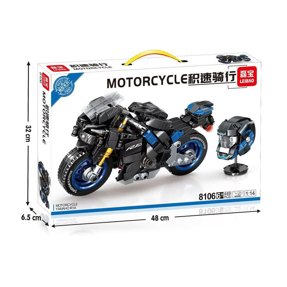 Motorcycle Building Block Set – 449 PCS Yamaha-Style