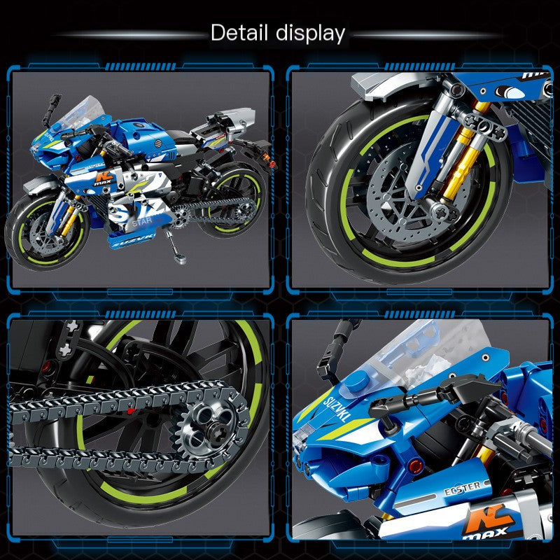 Motorcycle Building Block Set – 449 PCS Yamaha-Style