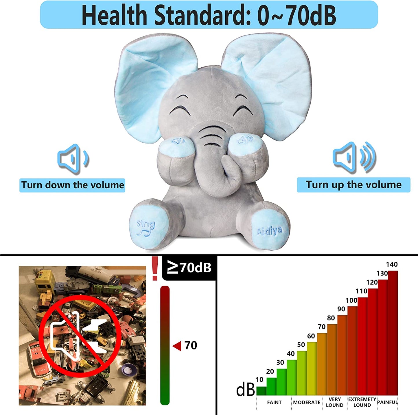 Musical Peekaboo Elephant Plush Toy