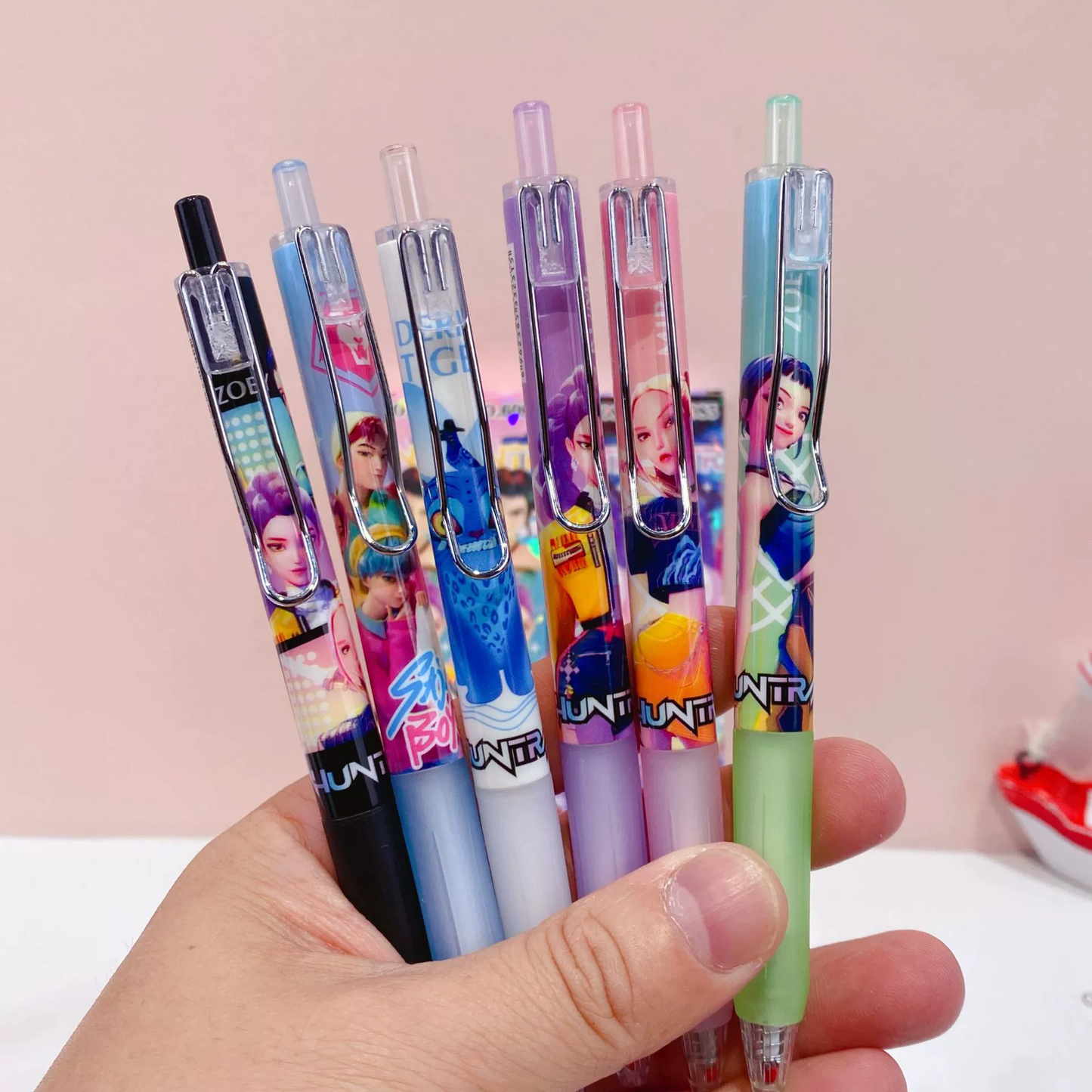 KPOP Demon Hunters Character Gel Pen – 0.5mm Black Ink (Individually Boxed)