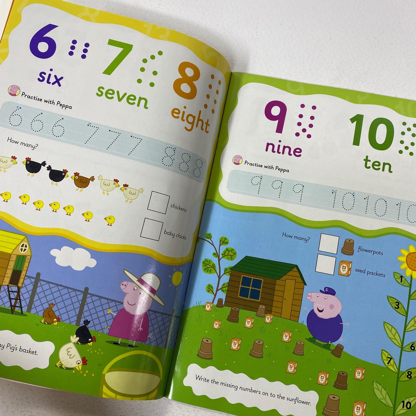 Peppa Pig Wipe-Clean Learning Set – First Words, Numbers, Writing & Counting Books with Marker