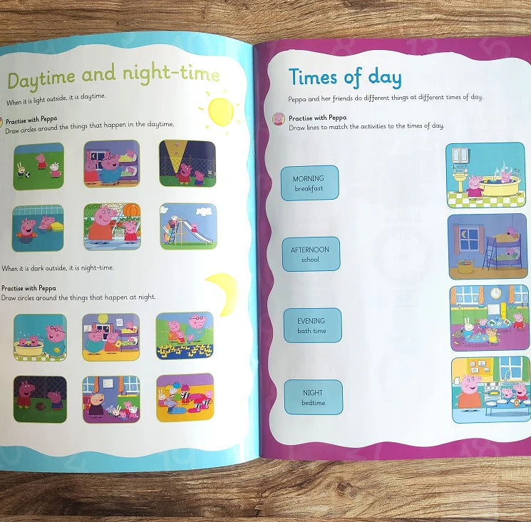 Peppa Pig Wipe-Clean Learning Set – First Words, Numbers, Writing & Counting Books with Marker