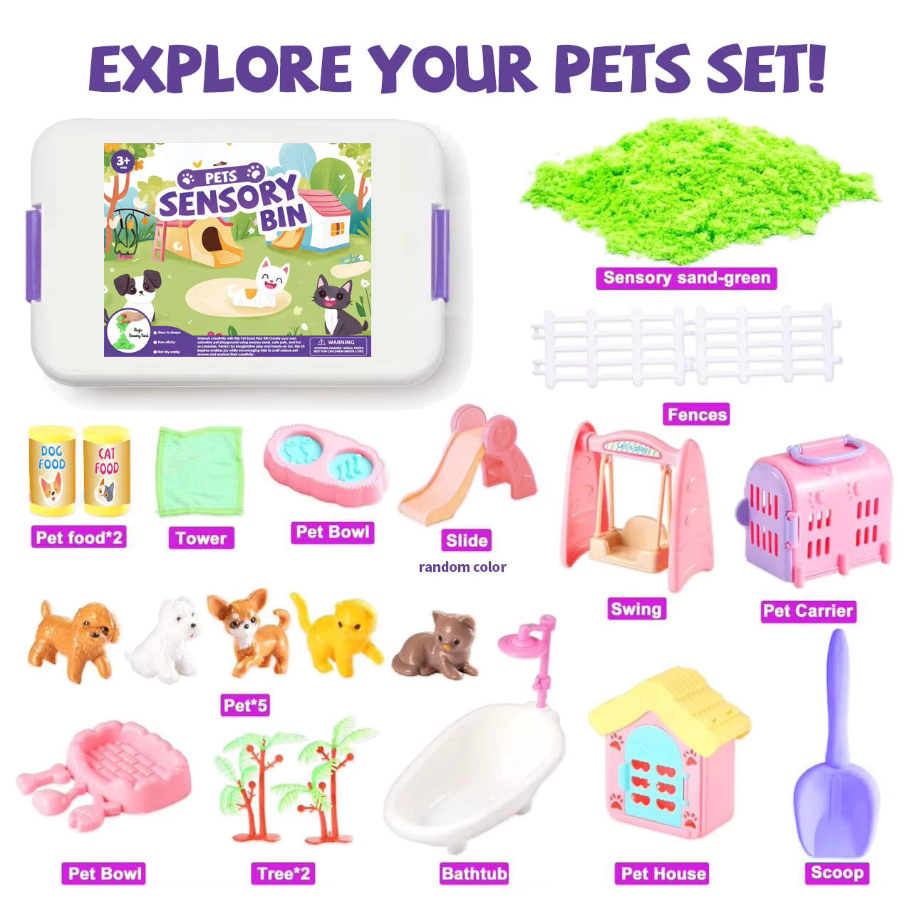 Kids Sensory Play Bin Kit | Educational Sensory Activity Set for Toddlers