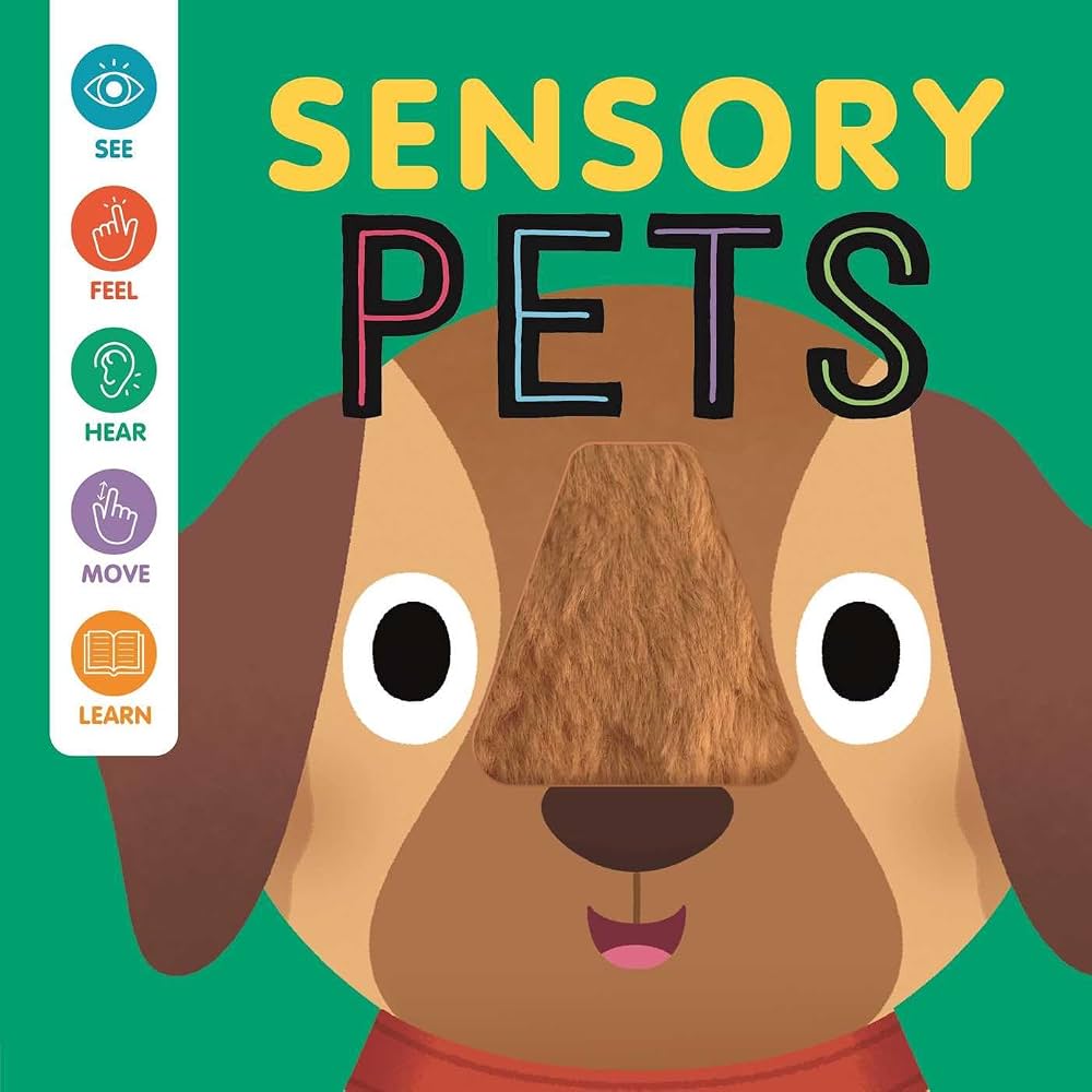Sensory Animal Touch-and-Feel Board Books – Safari, Pets, Ocean & Dinosaurs