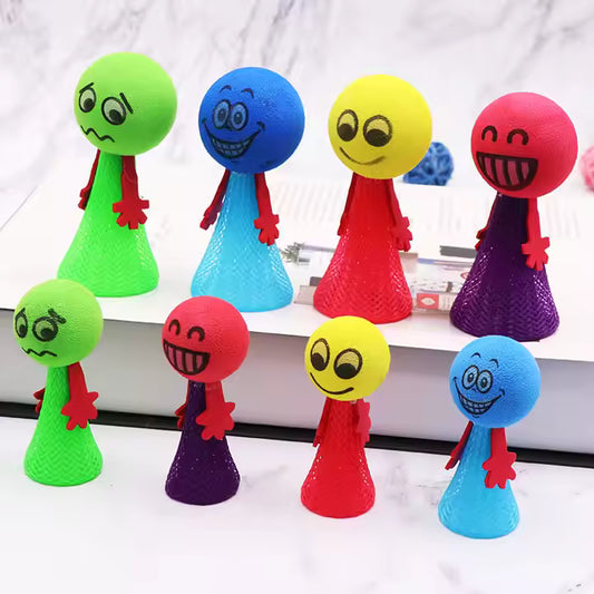 Bounce Ball Antistress Toys – Squeeze & Jumping Expression Dolls for Kids Party Favors