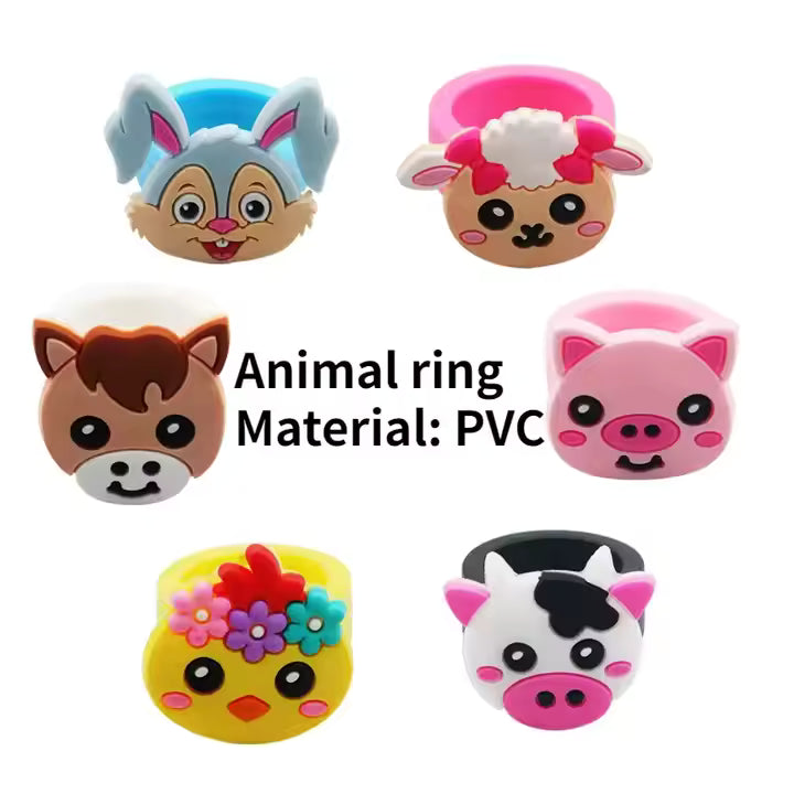 Farm Animal Party Favors – 72pcs Party Pack (Necklaces, Keychains, Bags & Fillers for Kids)