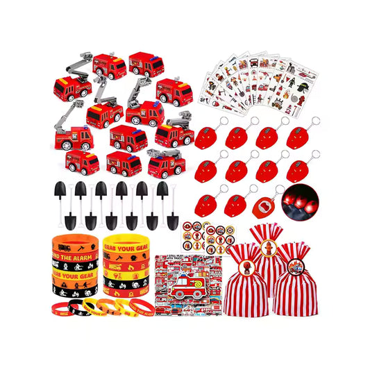 40PCS Firefighter Party Favors – Fire Truck Toys, Keychains & More