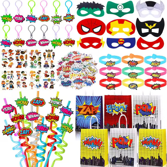 Superhero Party Favors – 122pcs Birthday Goodie Bag Fillers for Kids