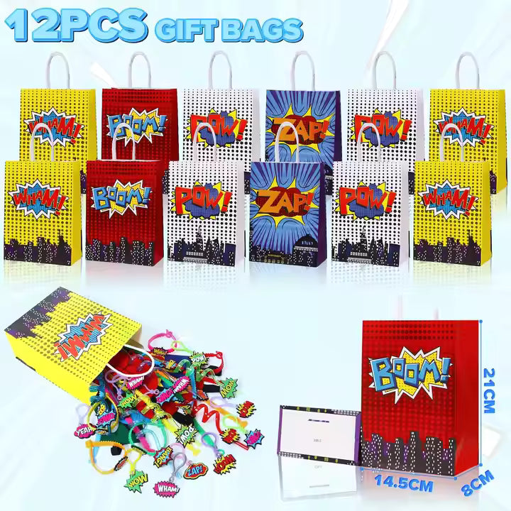 Superhero Party Favors – 122pcs Birthday Goodie Bag Fillers for Kids
