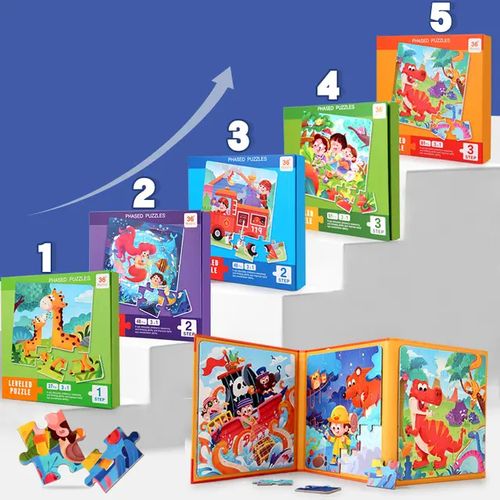 3-in-1 Levelled Magnetic Puzzle | Progressive Learning Puzzles