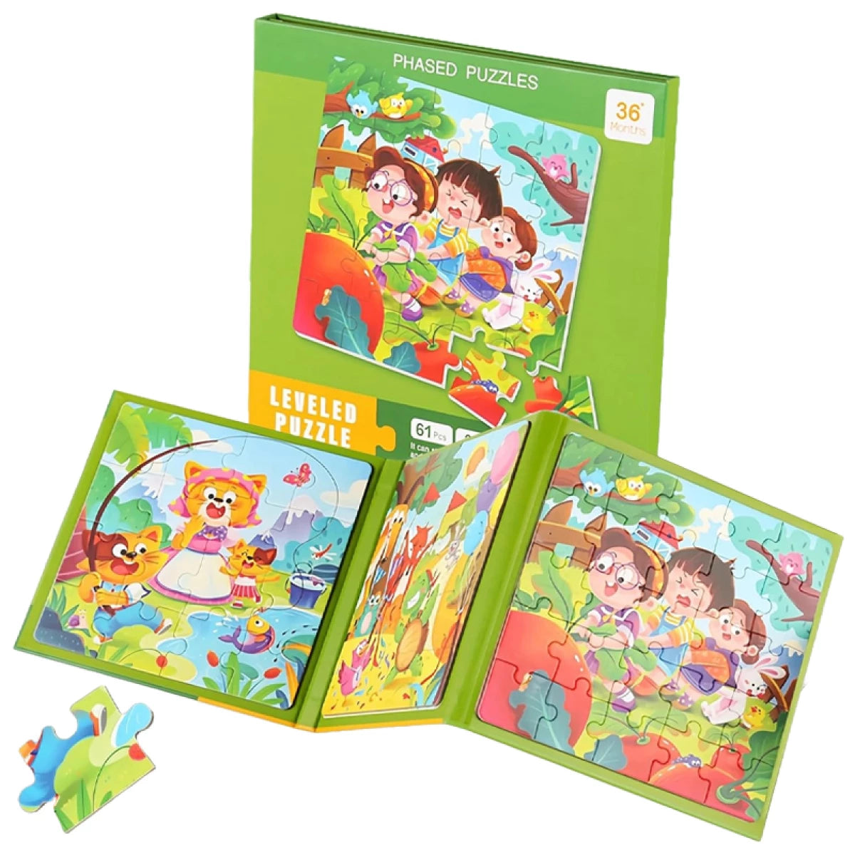3-in-1 Levelled Magnetic Puzzle | Progressive Learning Puzzles