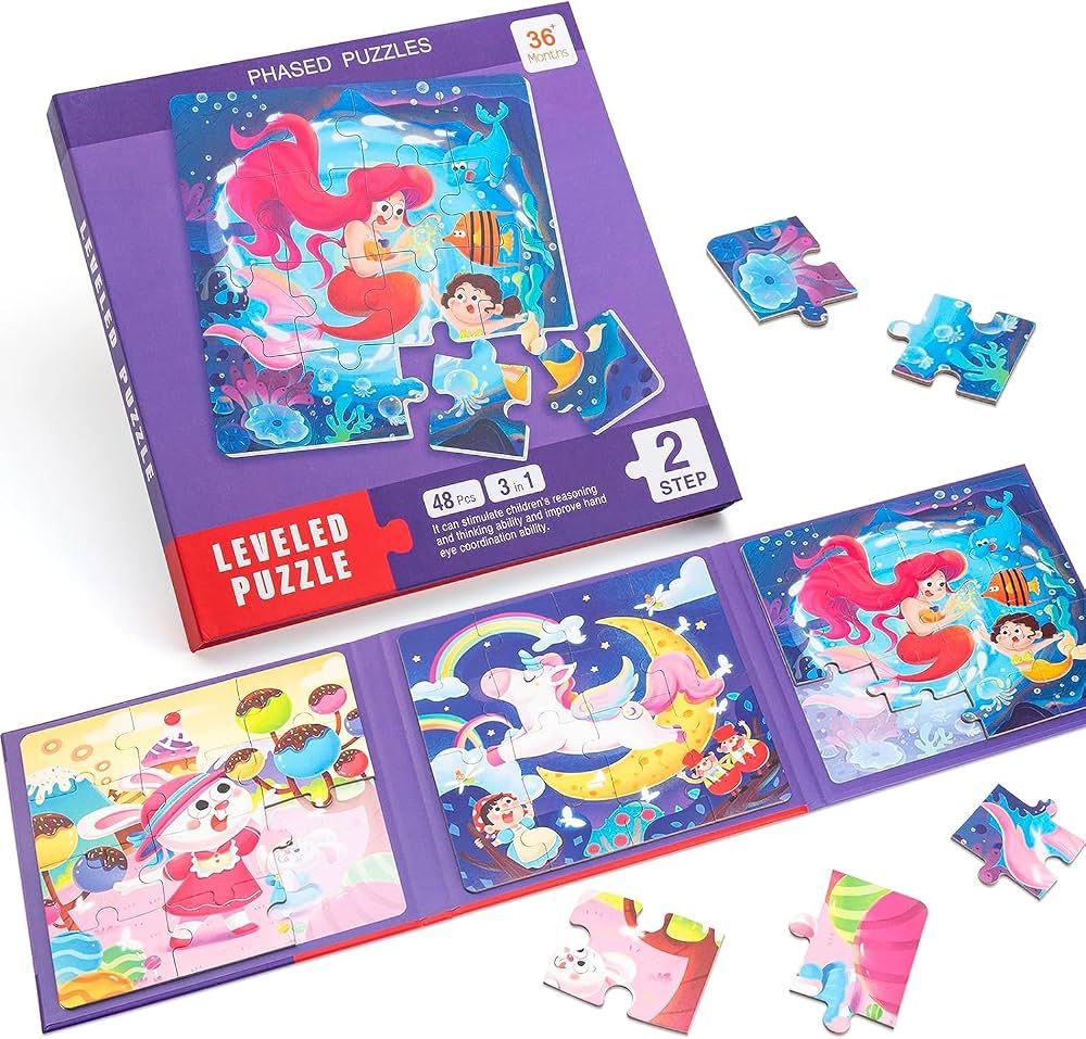 3-in-1 Levelled Magnetic Puzzle | Progressive Learning Puzzles