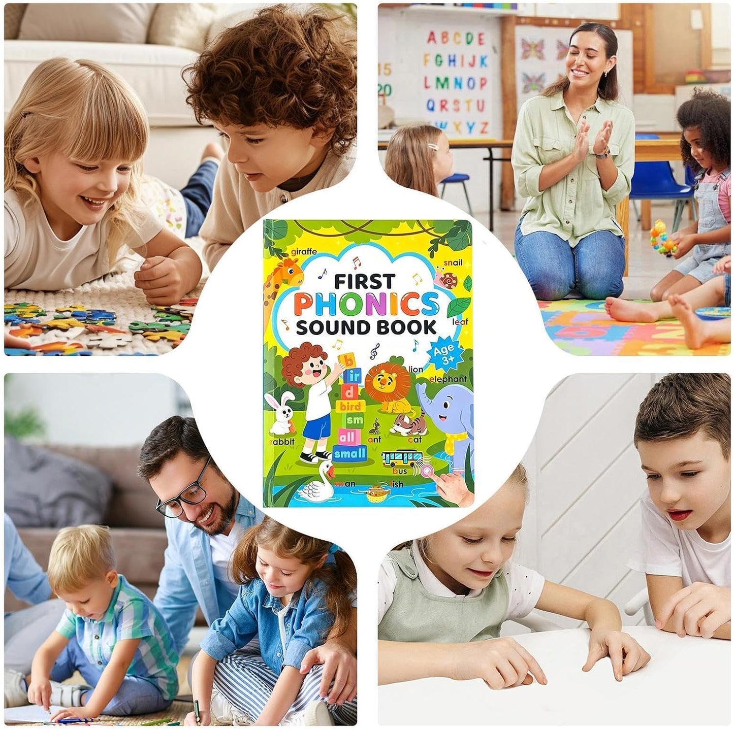First Phonics Sound Book – Interactive Talking Learning Book with 500+ Words