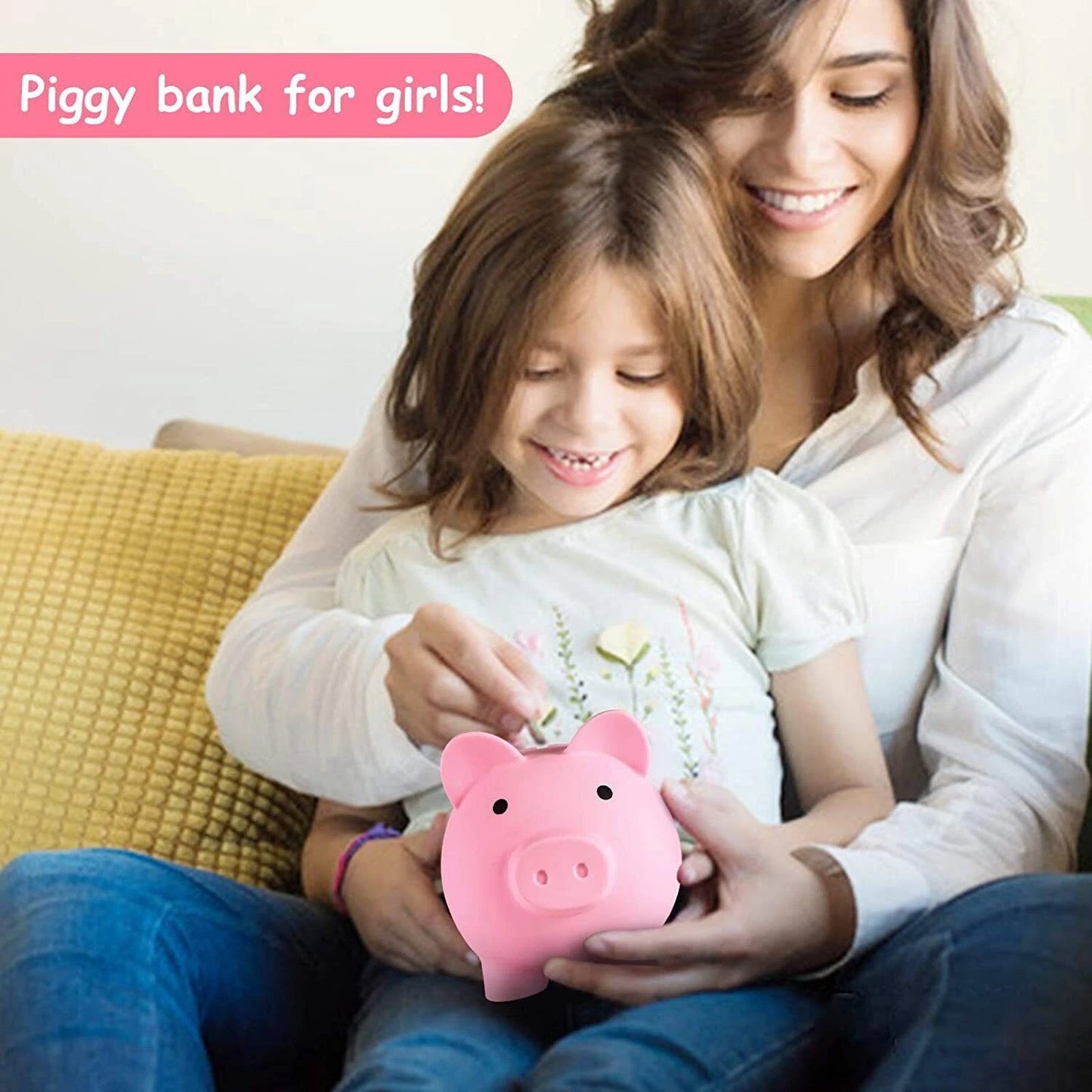 Classic Plastic Piggy Bank – Coin Money Box for Kids