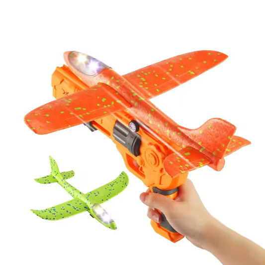 Foam Ejection Plane Launcher Toy Gun – Glider Aircraft Shooter for Boys (Outdoor Play)