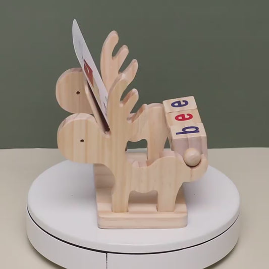 Wooden Spelling Word Puzzle Game – Montessori Learning Toy