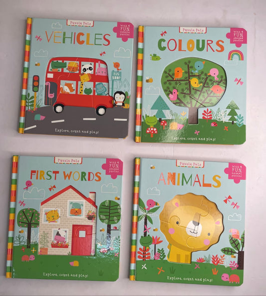 Puzzle Pals Interactive Board Books for Toddlers | Early Learning Puzzle Books