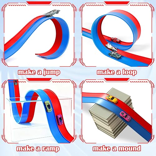 Track Racing Flexible Loop Race Track Set - 15 Ft Stunt Racing Toy