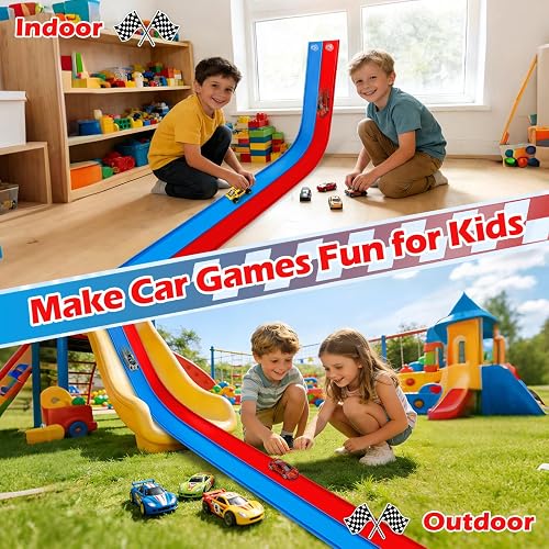 Track Racing Flexible Loop Race Track Set - 15 Ft Stunt Racing Toy