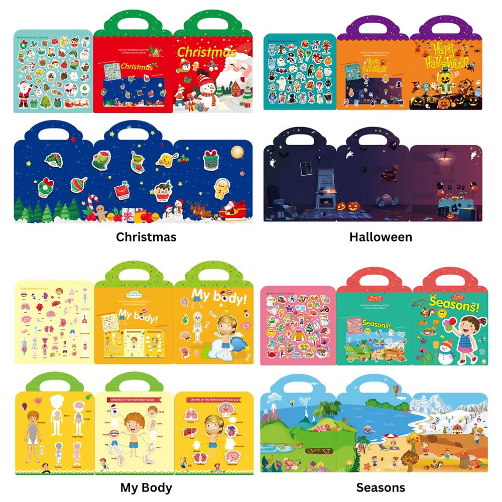 Reusable Themed Sticker Books
