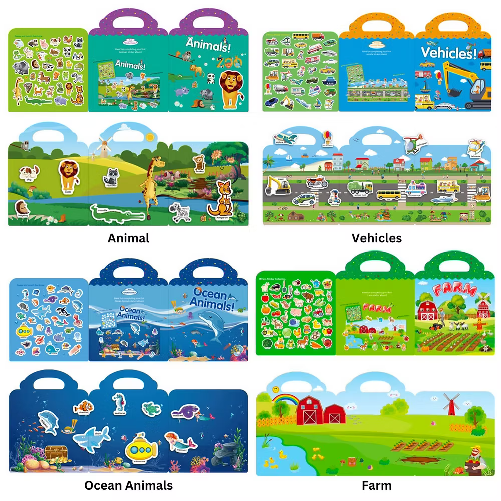 Reusable Themed Sticker Books